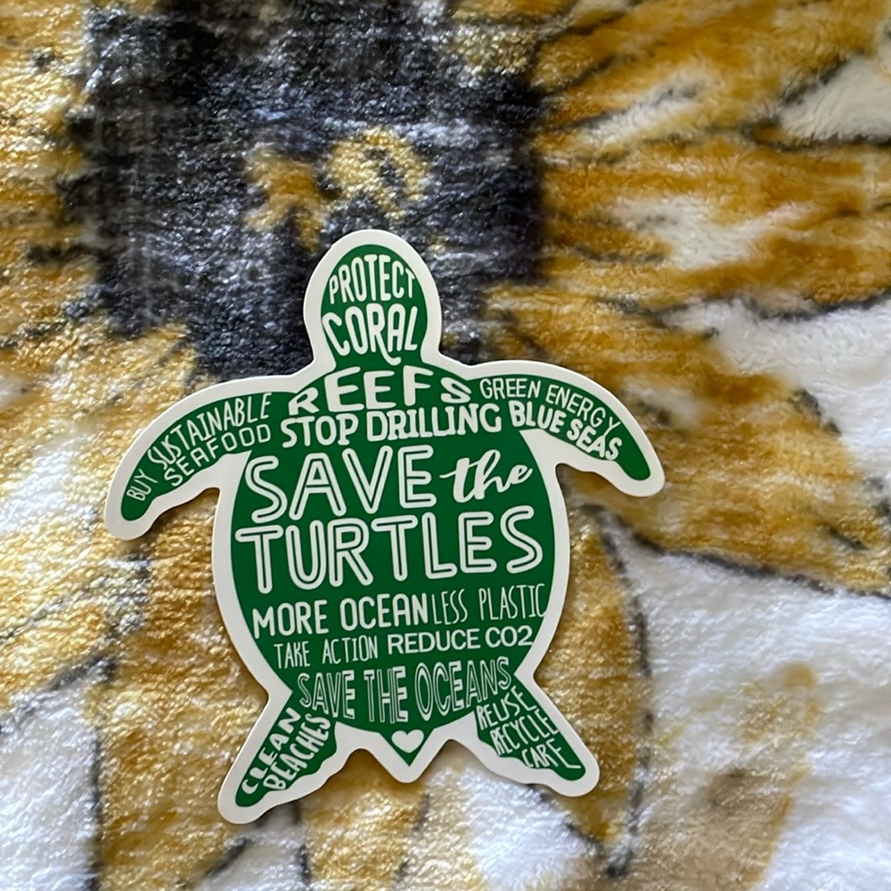 Save The Turtle Sticker Decal